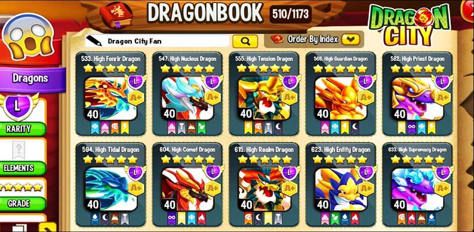 Thế giới rồng màu sắc trong Dragon City Mod