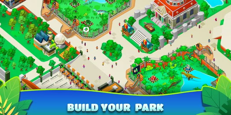 gameplay của Idle Dinosaur Park Tycoon Mod APK