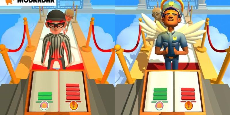 Alt: Hình ảnh vị thần trong game Oh God! tạo dựng thế giới và các hành tinh mà không bị quảng cáo gián đoạn.