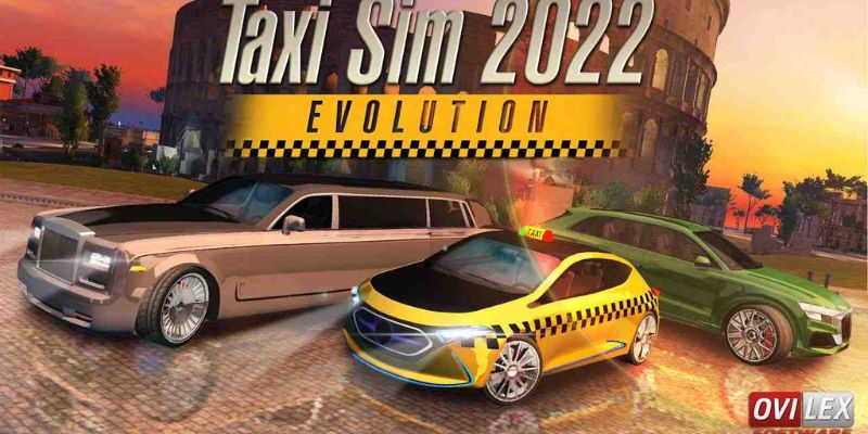 Alt: Hình ảnh người chơi lái xe taxi trong Taxi Sim 2022 Mod APK.