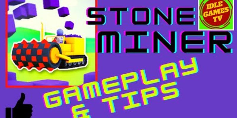 Thợ mỏ trong Stone Miner Mod APK đang khai thác khoáng sản, sẵn sàng mở khóa các máy móc mạnh mẽ.