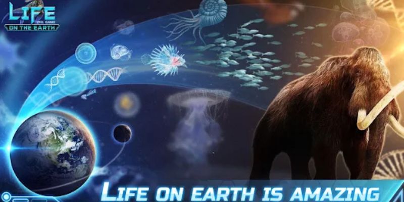 Alt: Hình ảnh của một sinh vật trong Life on Earth Mod APK, đang tiến hóa và phát triển.